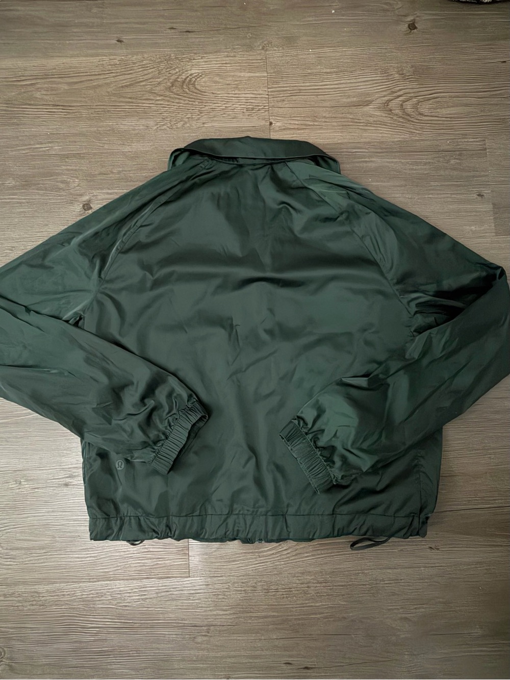 Lululemon Stretch Satin Nylon Jacket Zip up Green XS Extra Small - Picture 5 of 6